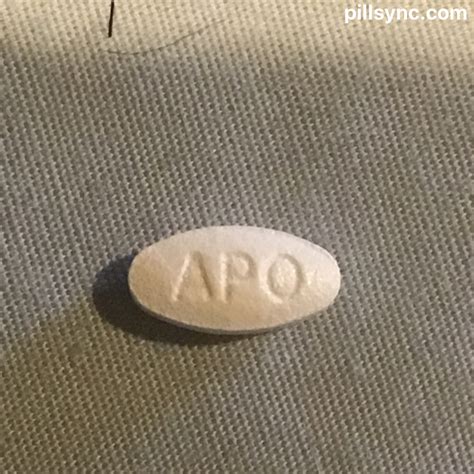 Apo pill white oval - White Shape Oval View details. 027 R. Alprazolam Strength 0.25 mg Imprint 027 R Color White Shape Round View details. B705 . Alprazolam Strength 0.5 mg Imprint B705 Color ... If your pill has no imprint it could be a vitamin, diet, herbal, or energy pill, or an illicit or foreign drug. It is not possible to accurately identify a pill online ...